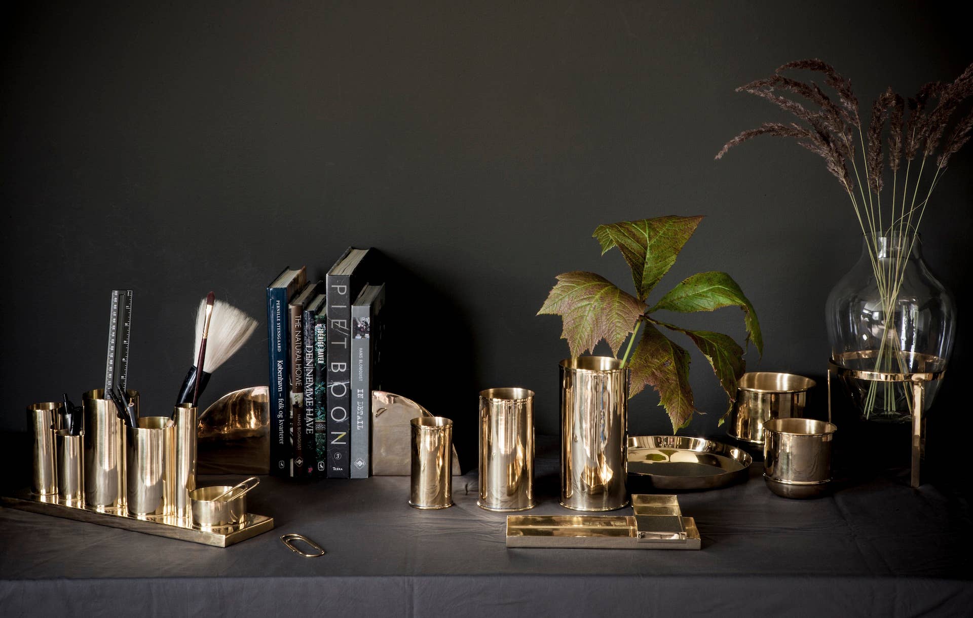 Brass organizer or flower holder