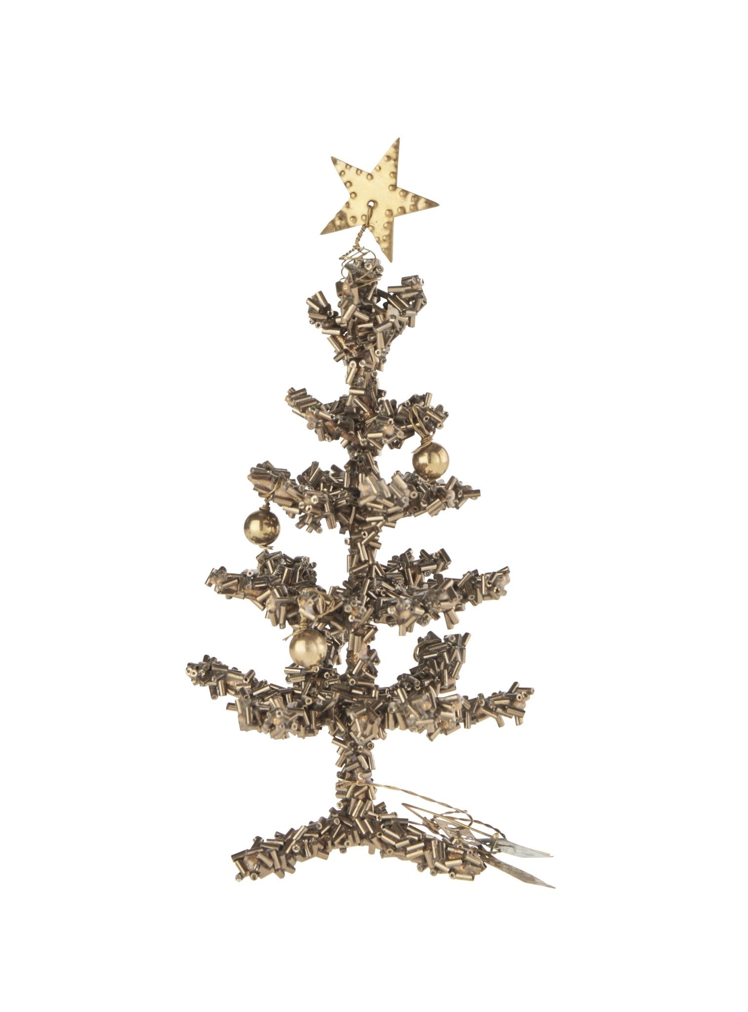 NORDIC.CHRISTMAS - Gold Christmas tree with baubles