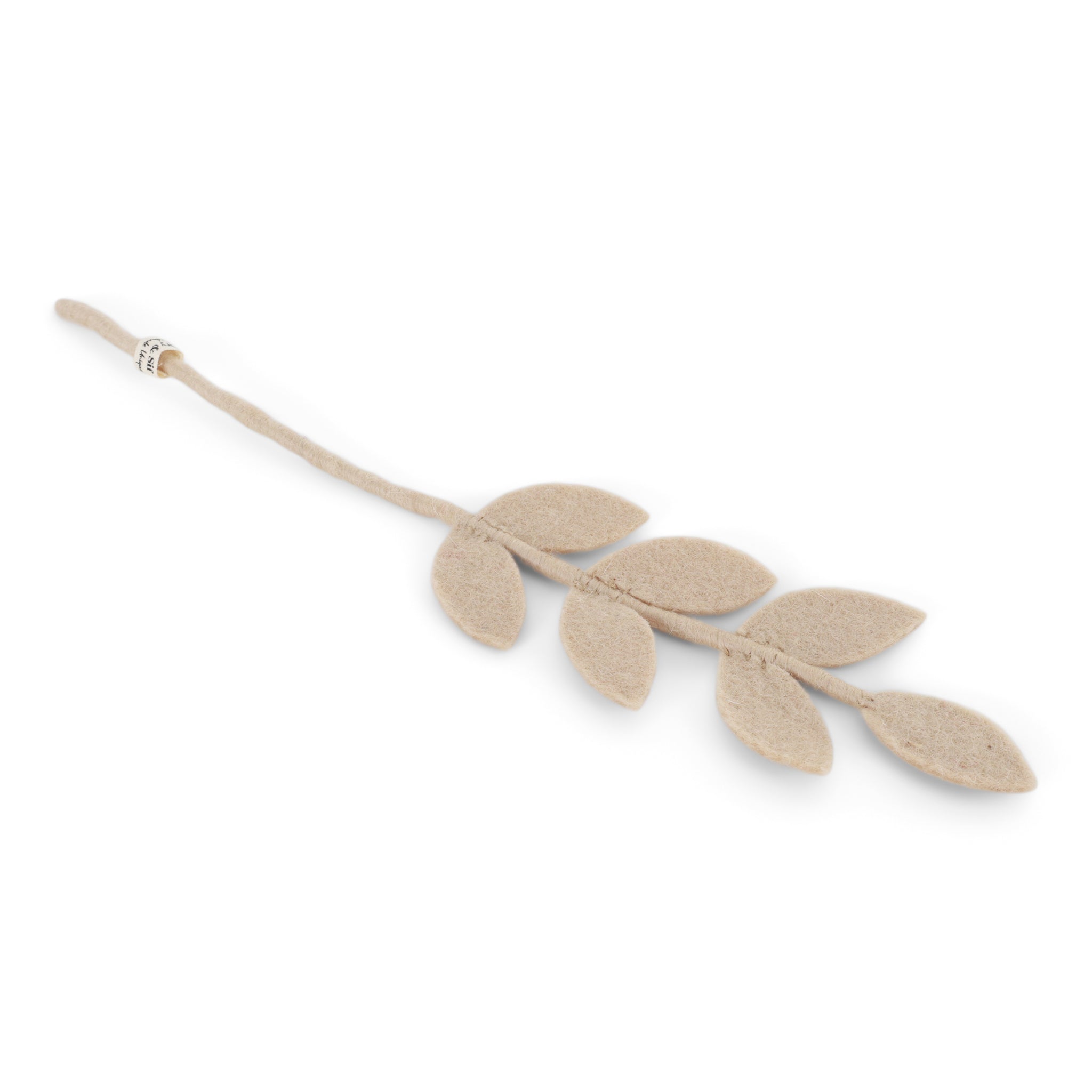 NORDIC.CHRISTMAS - Felt beige leaf branch