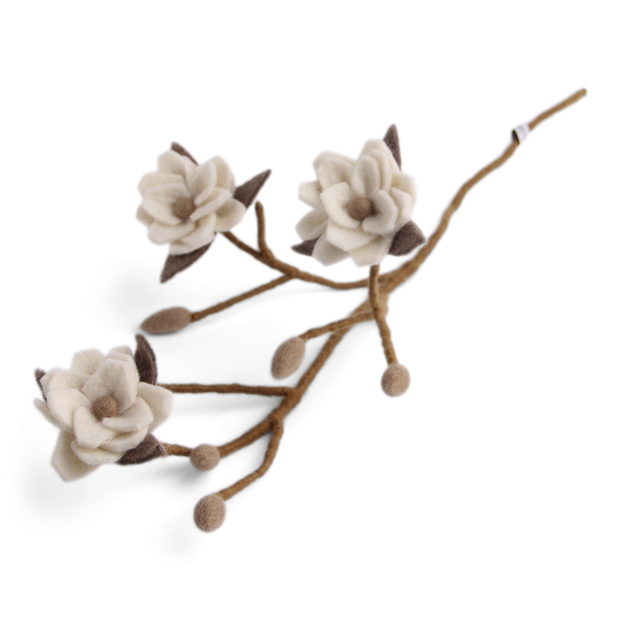 NORDIC.CHRISTMAS - Felt Magnolia branch with white flowers