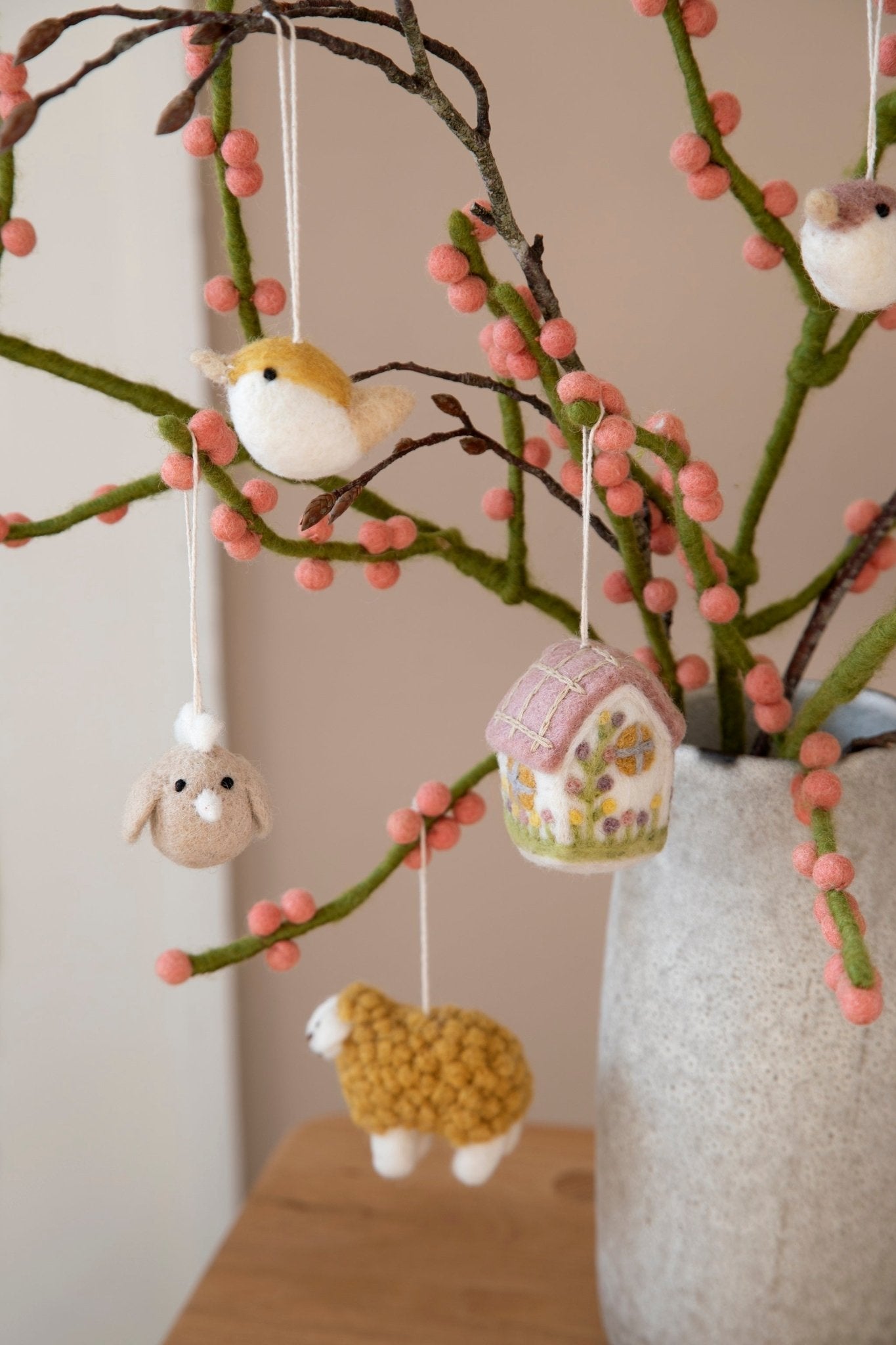 NORDIC.CHRISTMAS - Felt Spring house ornament