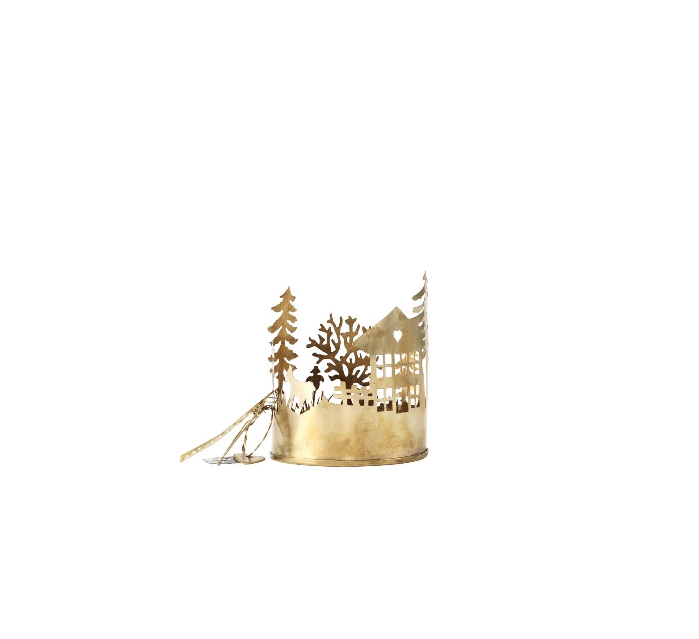 NORDIC.CHRISTMAS - House & garden hurricane brass