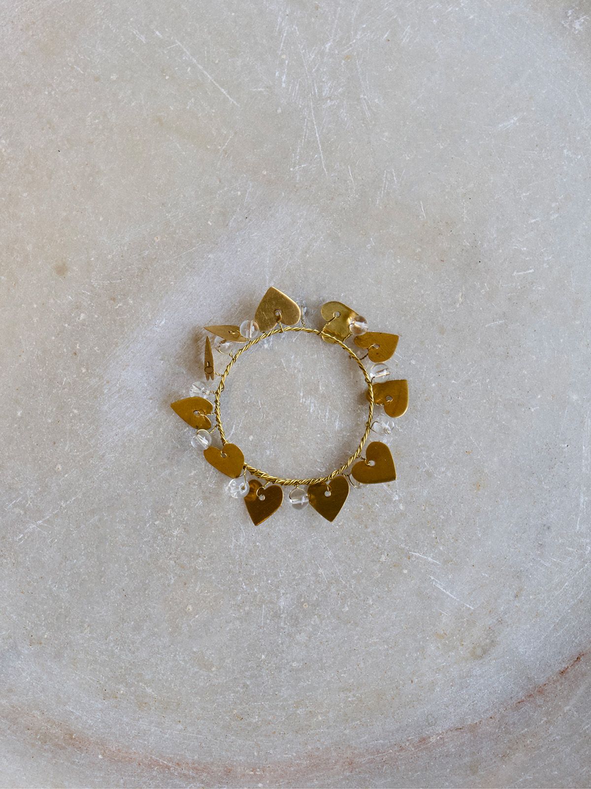 NORDIC.CHRISTMAS - Napkin ring with metal hearts
