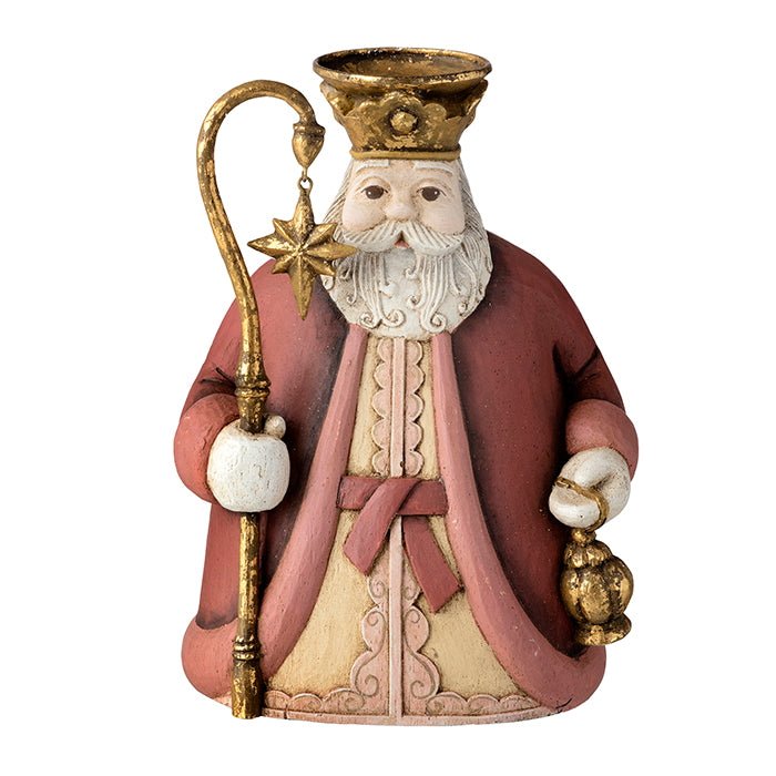 NORDIC.CHRISTMAS - Santa Red Candle Holder