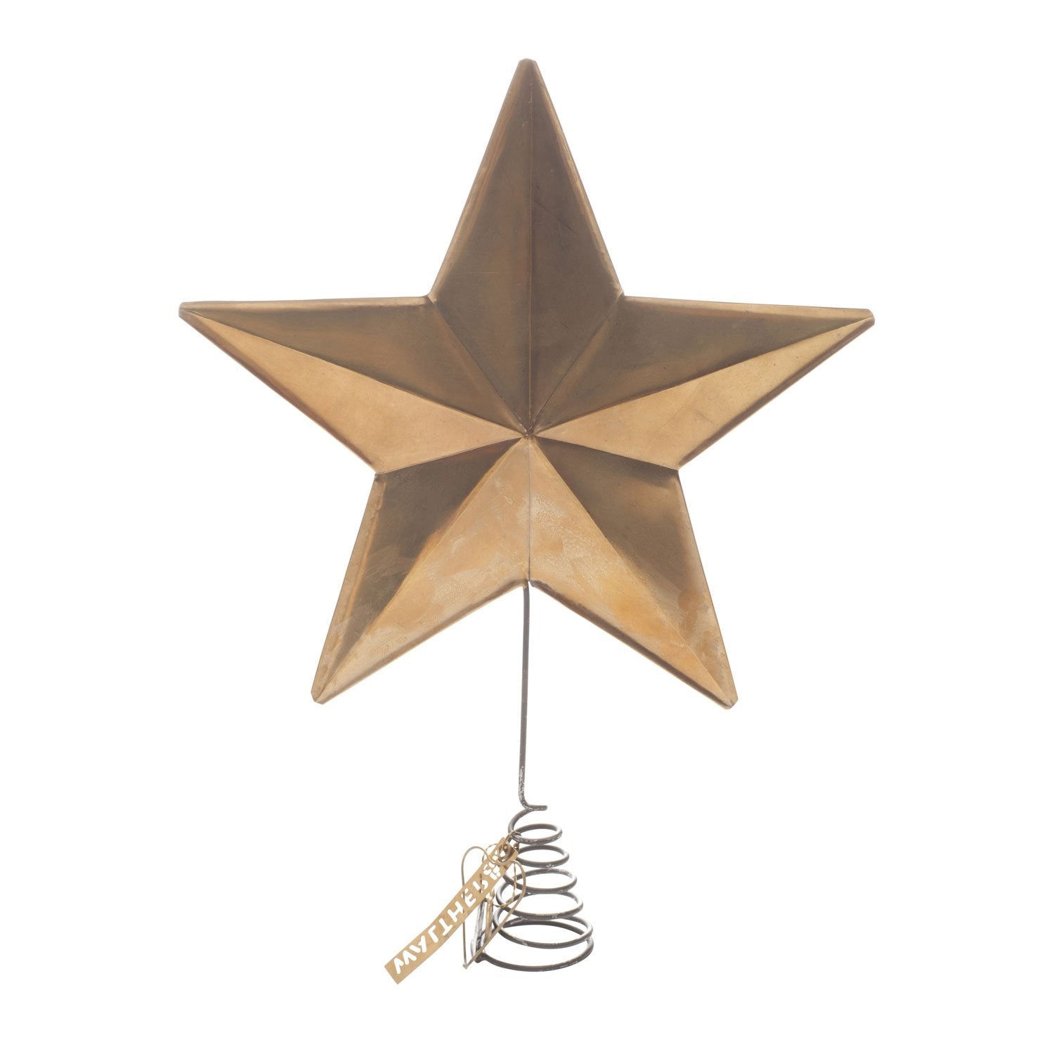 NORDIC.CHRISTMAS - Tree top star, antique brass