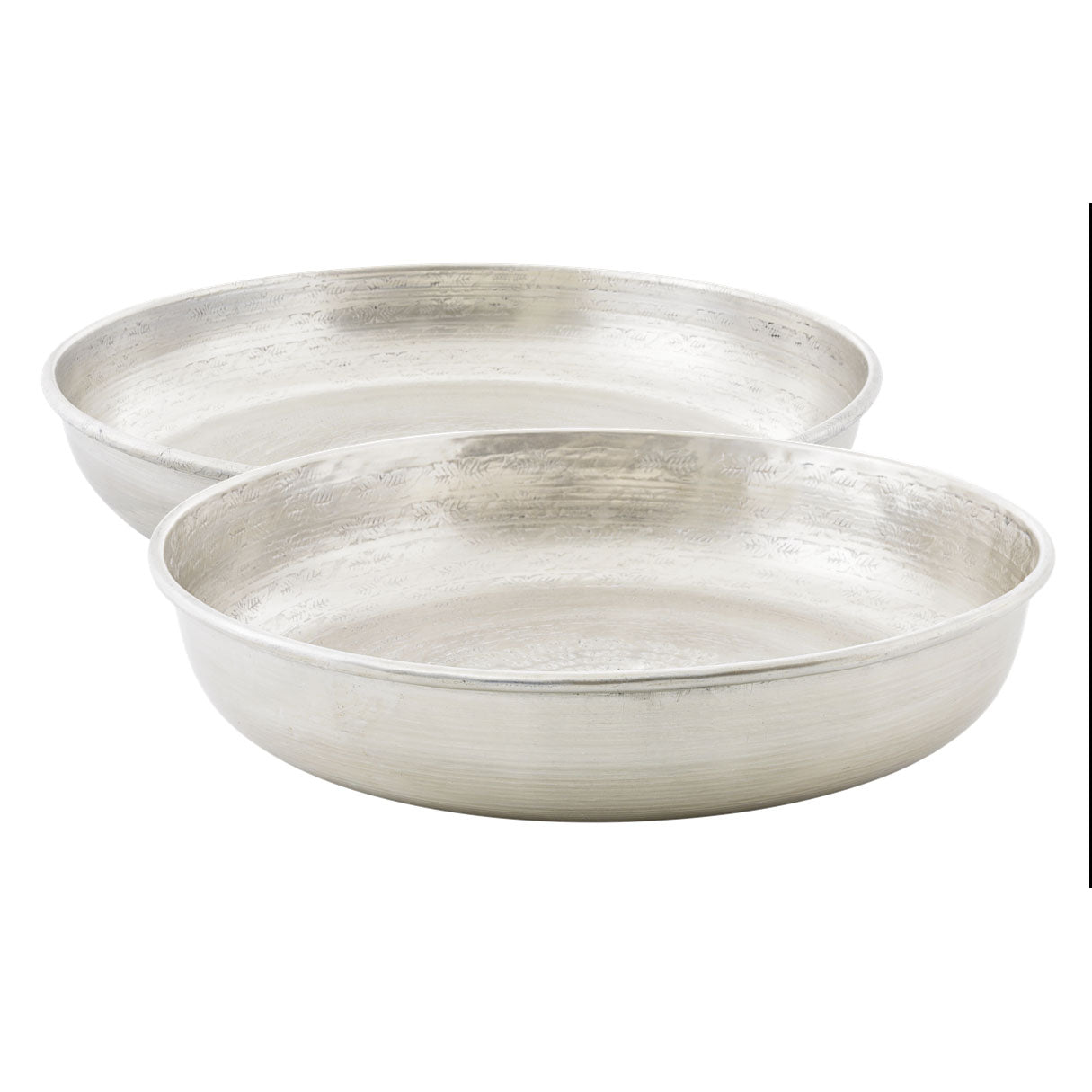 Large Round Metal Trays - set of 2