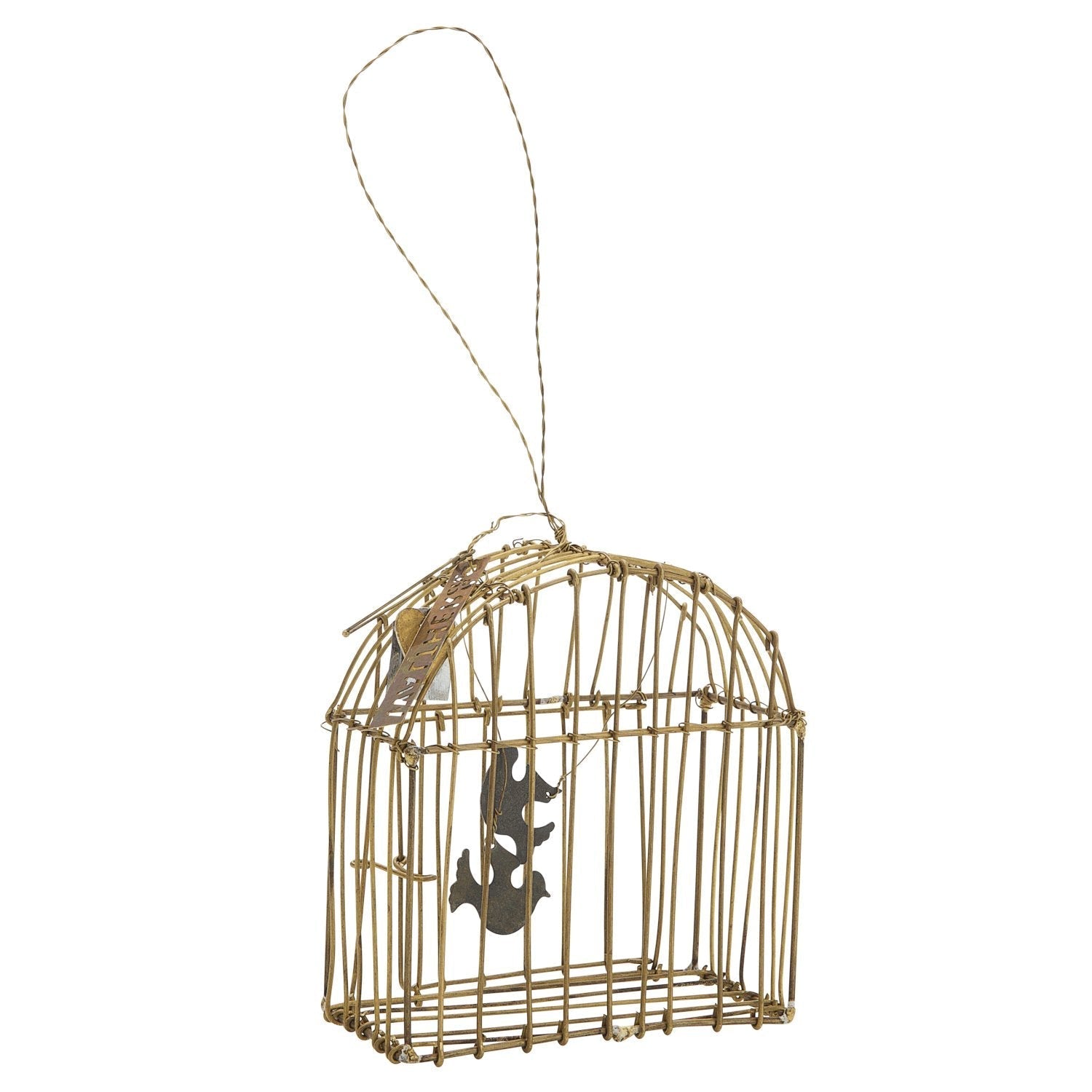 NORDIC.CHRISTMAS - Walther & co bird cage, brass with zinc birds ornament