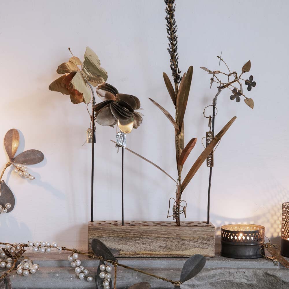 NORDIC.CHRISTMAS - Walther & co brass bead flower branch