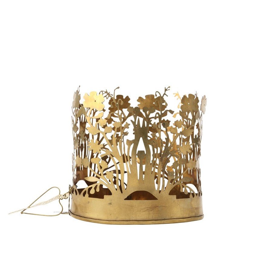 NORDIC.CHRISTMAS - Walther & co brass flower garden hurricane