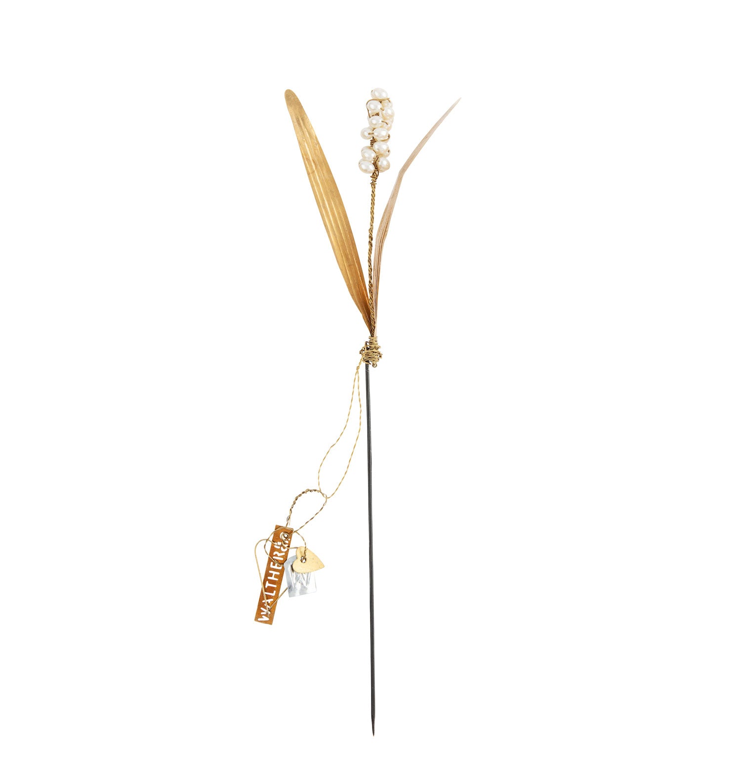 NORDIC.CHRISTMAS - Walther&co brass white beaded hyacinth flower