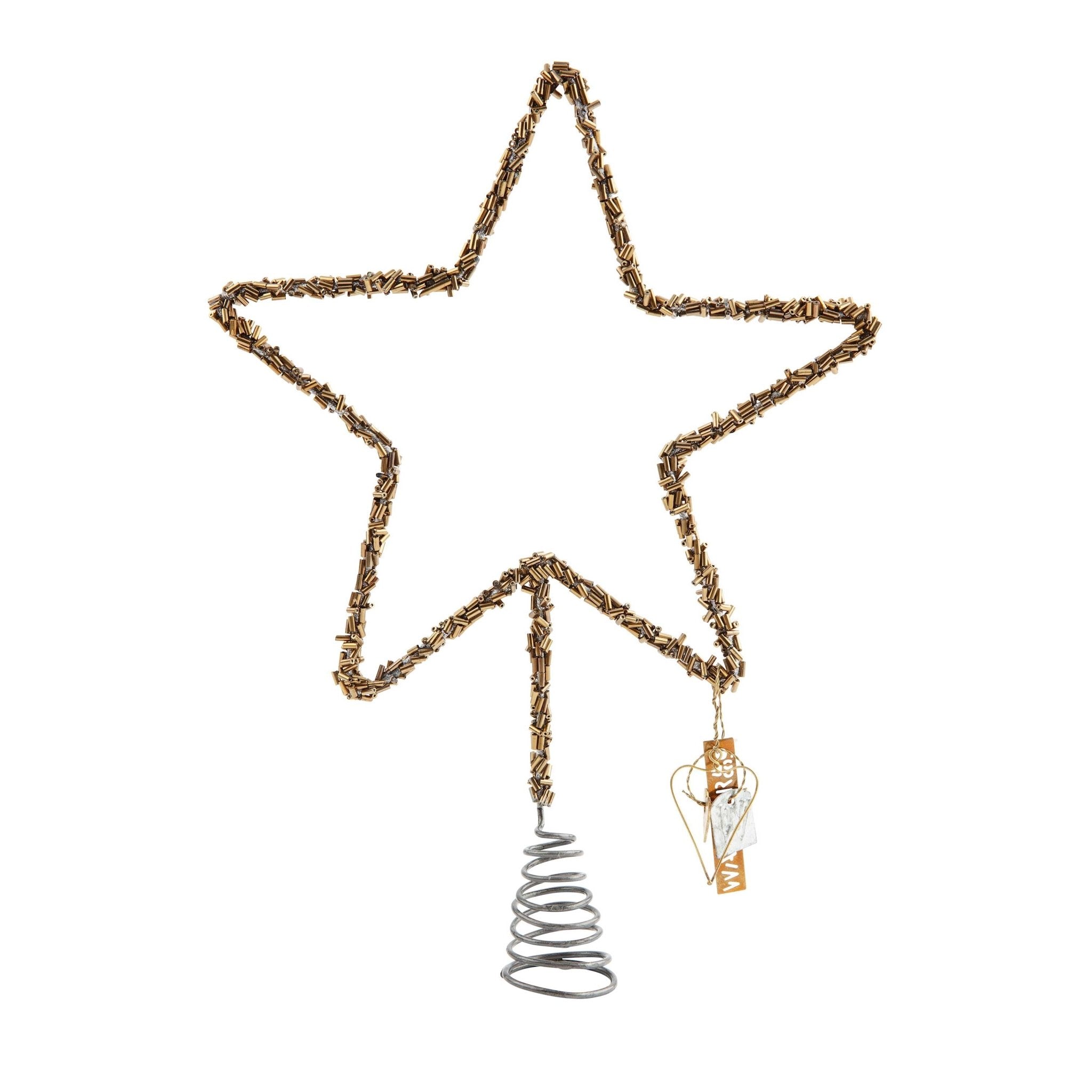 NORDIC.CHRISTMAS - Walther&co tree top star, gold beads