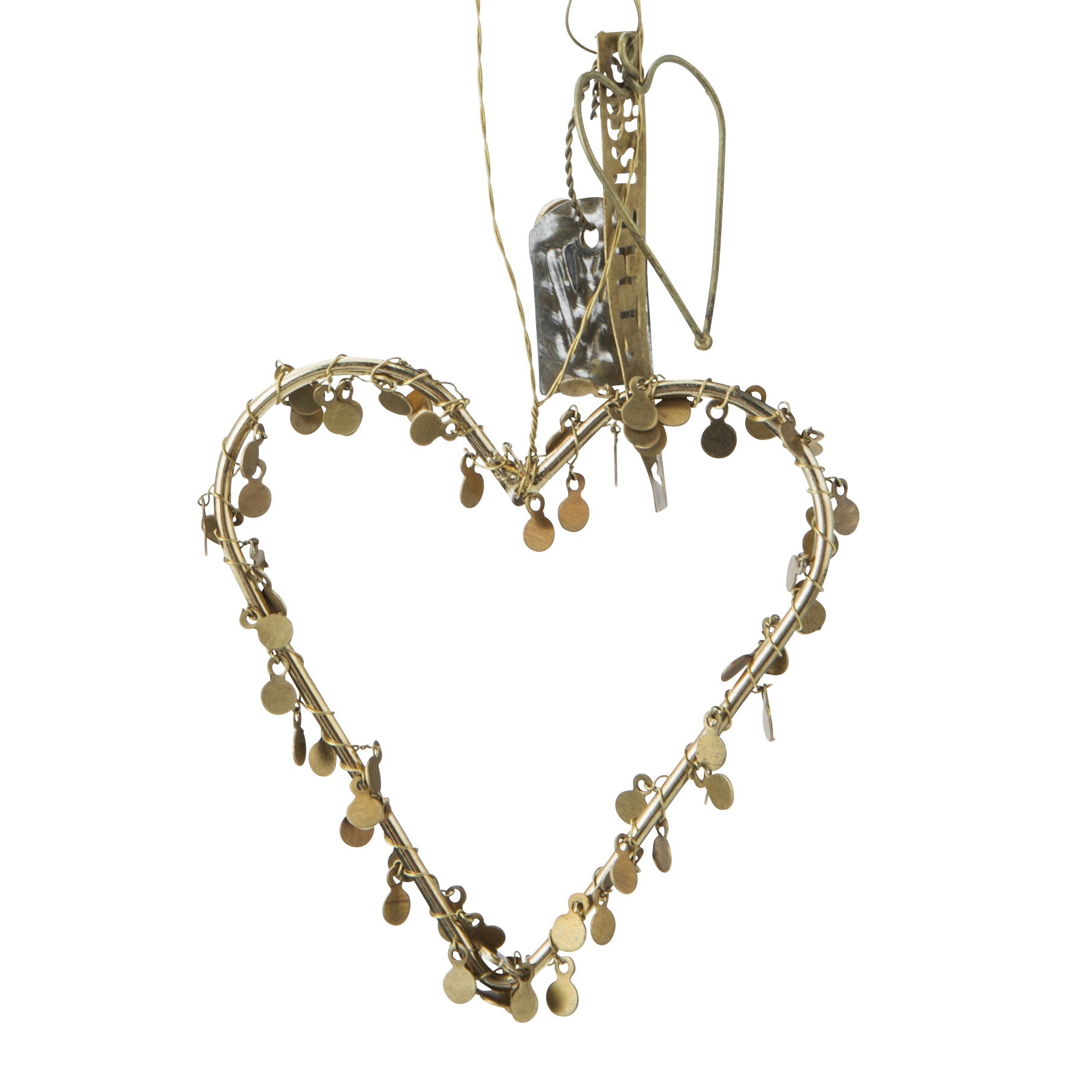 NORDIC.CHRISTMAS - Walther&co gold sequins heart ornament