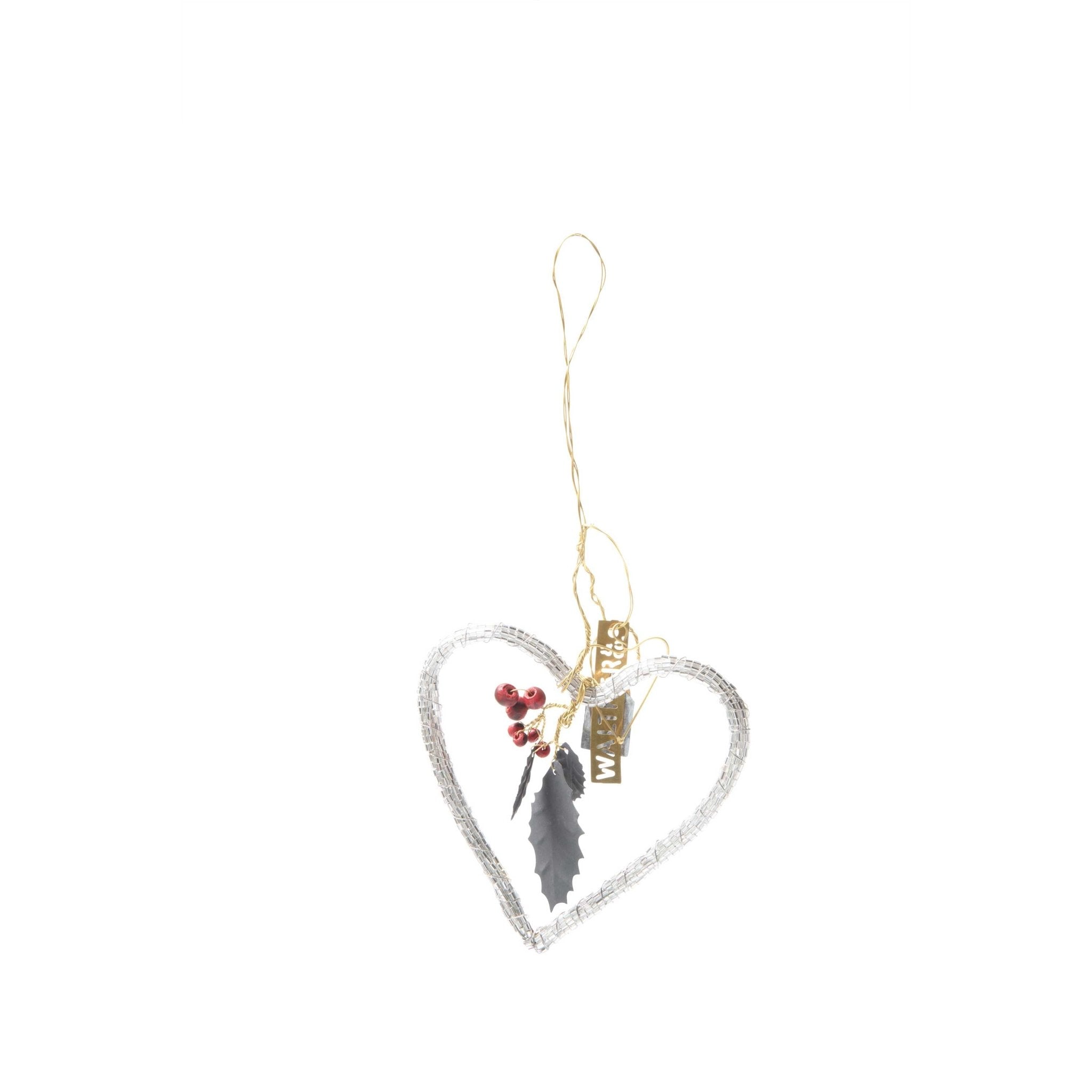 NORDIC.CHRISTMAS - Walther&co holy and bead heart ornament
