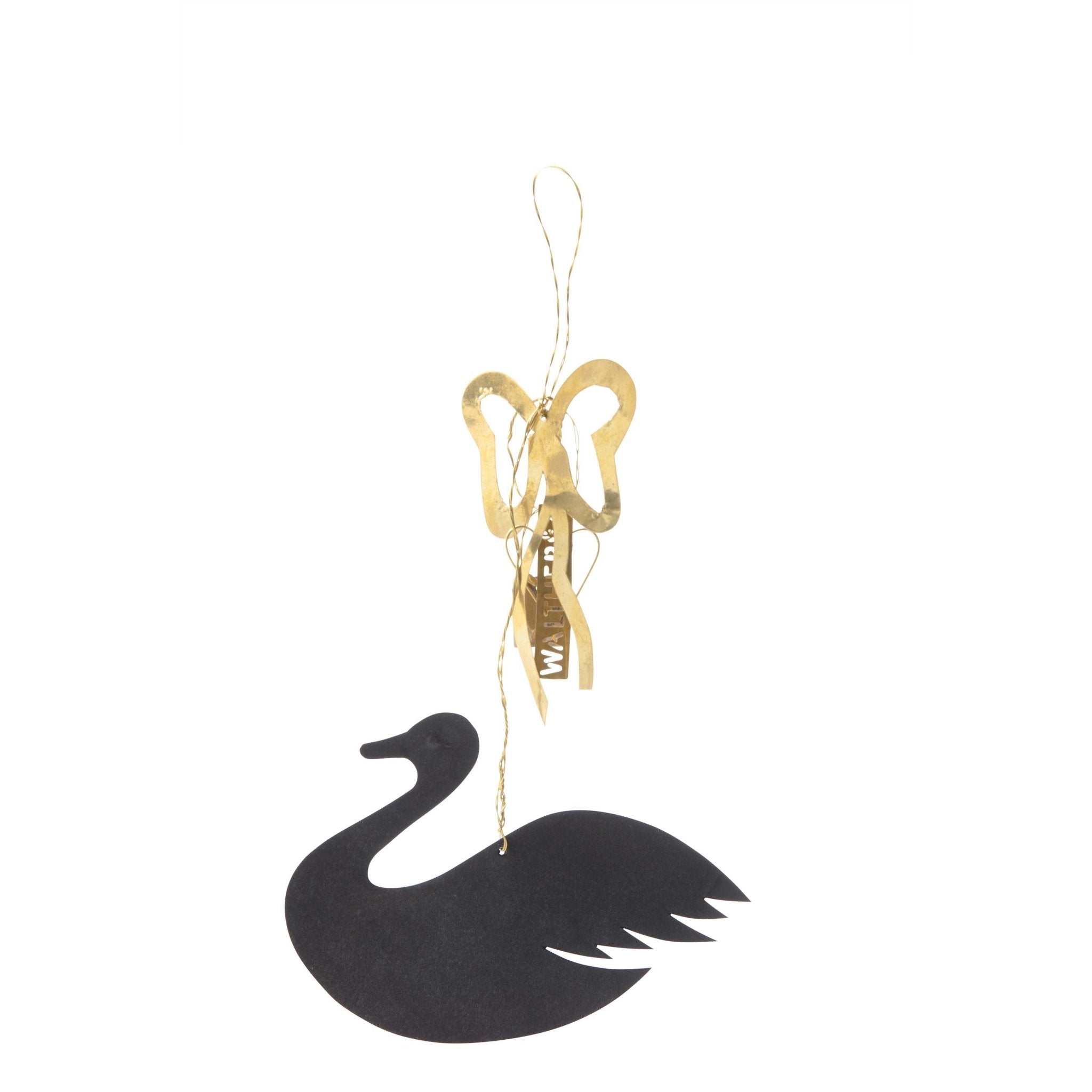 NORDIC.CHRISTMAS - Walther&co zinc swan with bow