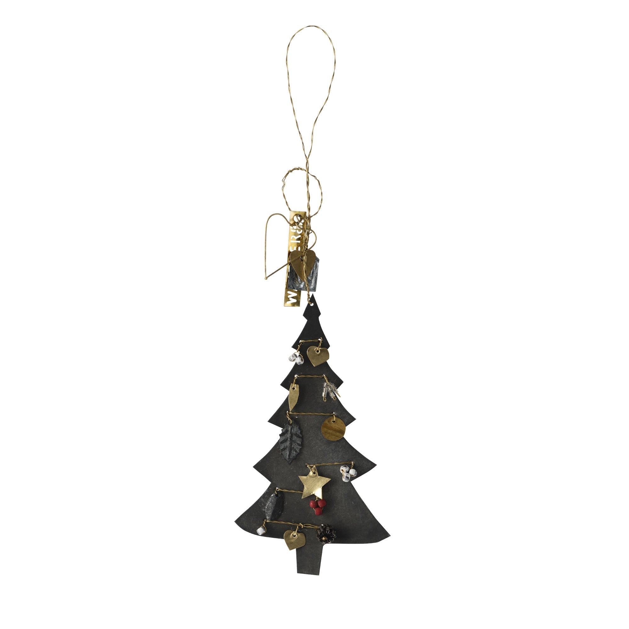 NORDIC.CHRISTMAS - Zinc decorated Christmas tree ornament